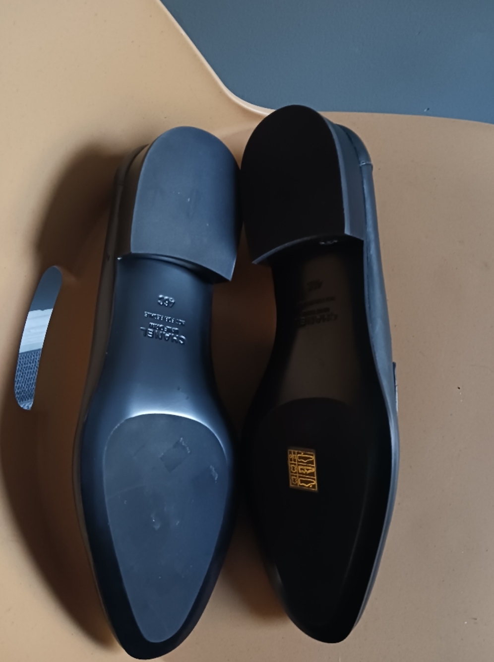 Chanel Uniform Black Leatger Loafers Size 46C,new Never Used - Picture 12 of 16